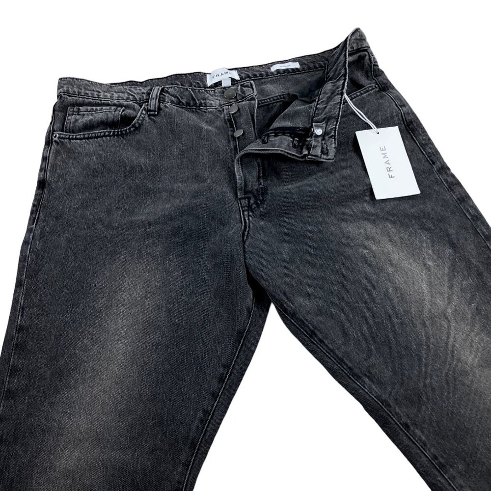 Frame Le Slouch Jeans Womens Size 33 Low Rise Straight Leg Gray NWT